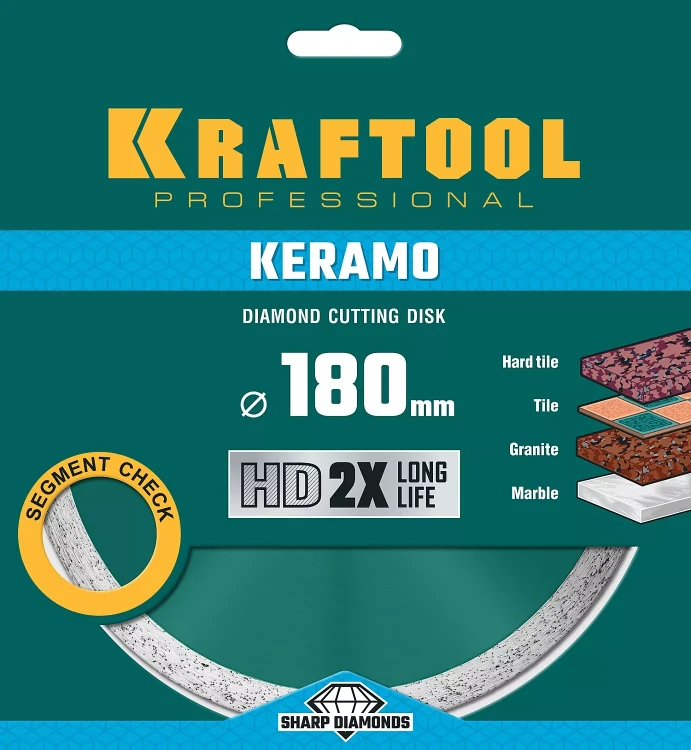 Диск алмазный отрезной для УШМ KERAMO 36684-180 купить в Когалыме