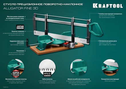 KRAFTOOL Alligator 3D, 600 мм, стусло прецизионное 15451-600 купить в Когалыме