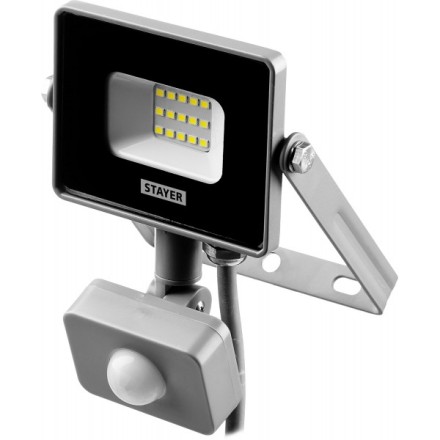 Прожектор LEDPro светодиодный, STAYER Profi 57133-10, датчик движения, 10Вт 57133-10 купить в Когалыме