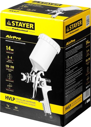 Краскопульт пневматический STAYER &quot;PROFESSIONAL&quot; AirPro, 1,4мм 06476-1.4 купить в Когалыме