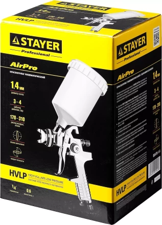 Краскопульт пневматический STAYER "PROFESSIONAL" AirPro, 1,4мм 06476-1.4 купить в Когалыме