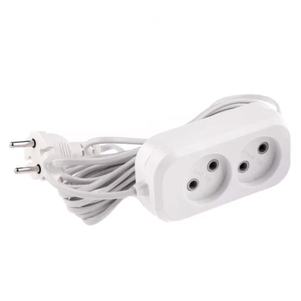 Удлинитель бытовой без заземления 5 м 2 розетки 6 А серия УХ6 Denzel 95922 купить в Когалыме