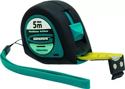 Рулетка "Ergonomisch" 5 м x 19 мм магнитный обрезиненный зацеп  GROSS 31102 купить в Когалыме
