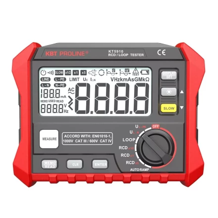 Тестер параметров УЗО и петли фаза-ноль цифровой КВТ KT 5910 (87241) купить в Когалыме