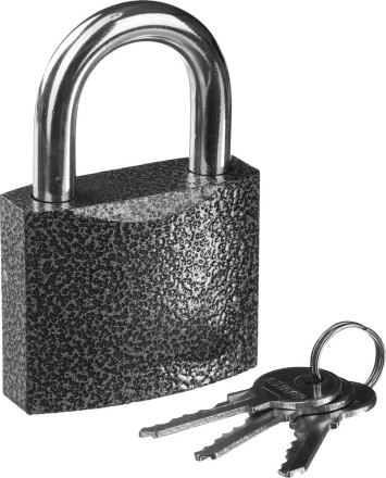 Замок STAYER &quot;STANDARD&quot; навесной, металлический корпус, закаленная дужка, 63 мм 37160-60 купить в Когалыме