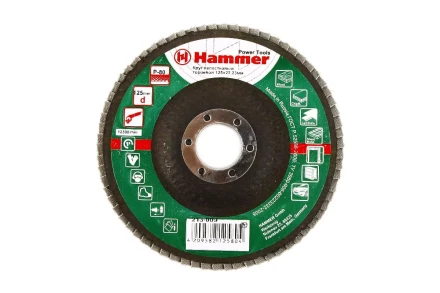 Круг Лепестковый Торцевой (КЛТ) HAMMER КЛТ 1 Ф125х22 Р80 213-009 купить в Когалыме