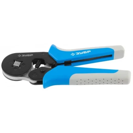 Кримпер ЗУБР "ЭКСПЕРТ" "ЕВРО-КОННЕКТ" для изолированных и неизолированных втулочных наконечников,с 4-хсторонней матрицей 22676 купить в Когалыме