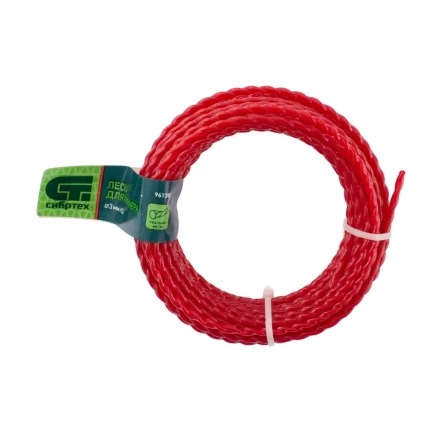 Леска для триммера овальная витая, 3.0 мм х 10 м, Россия Сибртех 961385 купить в Когалыме