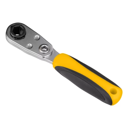 Ключ-трещотка для бит 1/4" Denzel 11633, 52 зуба, CrMo, адаптер для торцевых головок Denzel купить в Когалыме