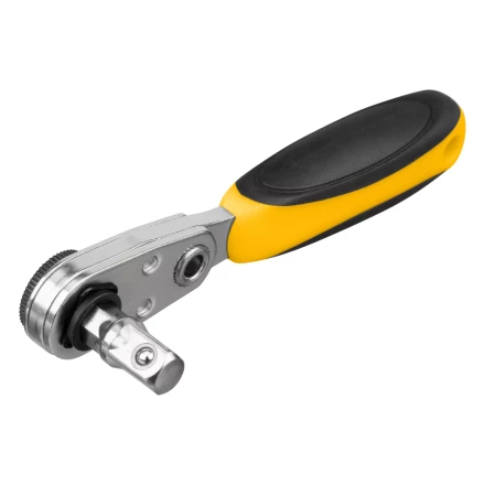 Ключ-трещотка для бит 1/4" Denzel 11633, 52 зуба, CrMo, адаптер для торцевых головок Denzel купить в Когалыме