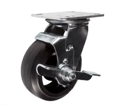 Колесо большегрузное поворотное SCdb 63 150 мм обрезиненное с тормозом РФ 1030004 купить в Когалыме