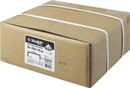 Скоба строительная кованая ЗУБР "МАСТЕР", 10х250х70 мм, 75 шт 311175-250-70 купить в Когалыме