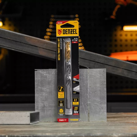 Сверло спиральное по металлу Denzel,  12 x 151 мм, Р6М5, Golden Tip 718244 купить в Когалыме