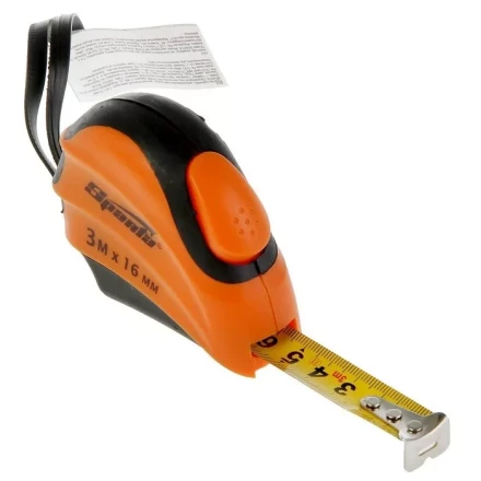 Рулетка 3 м х 16 мм SPARTA Automatic двухкомпонентный корпус автоматическая фиксация артикул 31330 купить в Когалыме