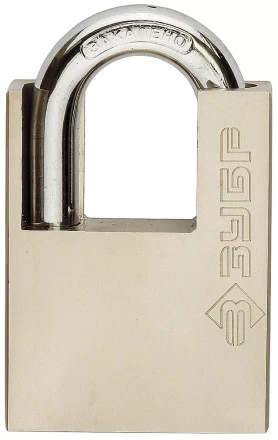 Замок навесной ЗУБР "серия 223" с защитой дужки, 50мм 4-37223-50 купить в Когалыме