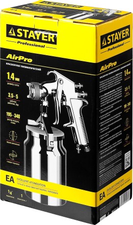 Краскопульт пневматический STAYER &quot;PROFESSIONAL&quot; AirPro, 1,4мм 06477-1.4 купить в Когалыме