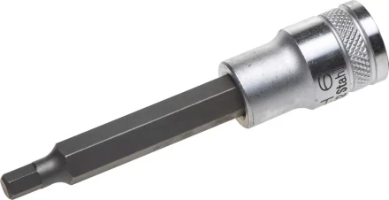 Торцовая бита-головка KRAFTOOL "INDUSTRIE QUALITAT", удлиненная, материал S2, HEX, сатинированная, 1/2", H6 27909-06_z01 купить в Когалыме