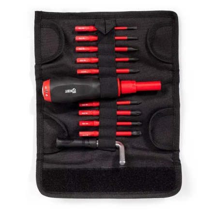 Диэлектрическая динамометрическая отвертка VDE КВТ НИО-3309 со сменными битами SLIM, 9 шт. (78279) купить в Когалыме