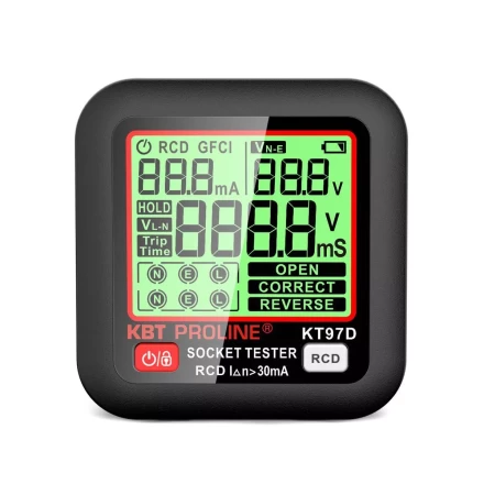 Тестер розеток и УЗО КВТ КТ 97D (91921) купить в Когалыме