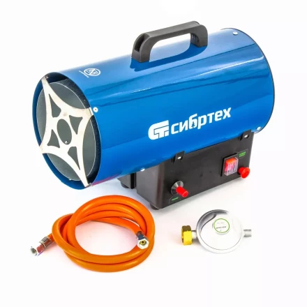 Газовая тепловая пушка СТГ-15, 15 кВт, 500 м3/ч, пропан-бутан Сибртех 96452 купить в Когалыме