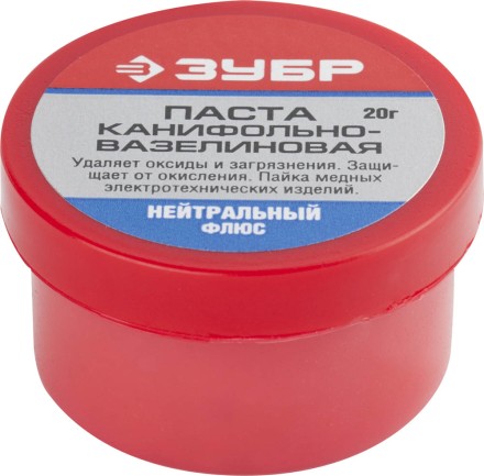 Паста ЗУБР паяльная канифольно-вазелиновая, пластиковая банка, 20гр 55475-020 купить в Когалыме