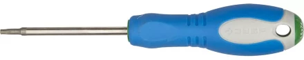 Отвертка ЗУБР, Cr-V сталь, трехкомпонентная рукоятка, цветовая индикация типа шлица, TORX №15, 75мм 25254-15-075 купить в Когалыме