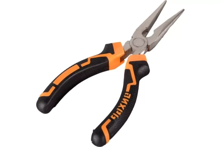 Длинногубцы прямые Вихрь, 160 мм, никелированные, двухкомпонентные рукоятки 73/6/3/10 купить в Когалыме