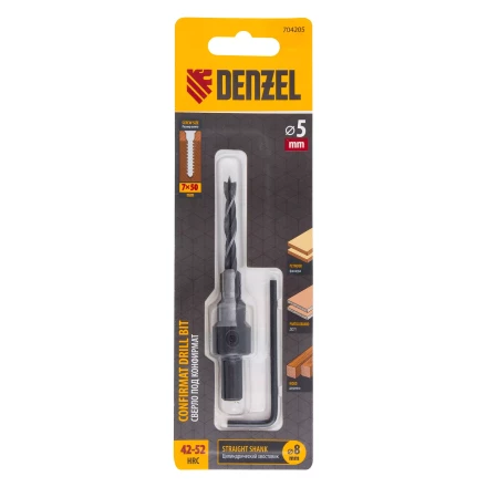 Сверло-зенкер под конфирмат, 5 мм, Denzel 704205 купить в Когалыме