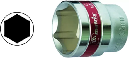 Головка торцевая 30 мм 6-гранная CrV под квадрат 1/2" хромированная  MATRIX MASTER 13130 купить в Когалыме