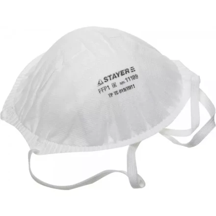 Полумаска фильтрующая STAYER "PROFI" коническая многослойная, класс защиты FFP1 11109 купить в Когалыме