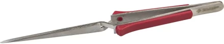 Пинцет ЗУБР д/монтажно-паечных работ, нерж сталь, фиберглассов термозащит накладки, самозажим, прямой, 160мм 22213-6-160 купить в Когалыме