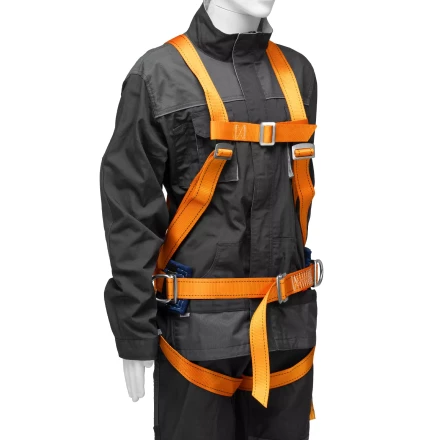 Удерживающе-страховочная привязь Сибртех 89507, модель УСП II, наплечные и набедренные лямки, высокий кушак купить в Когалыме