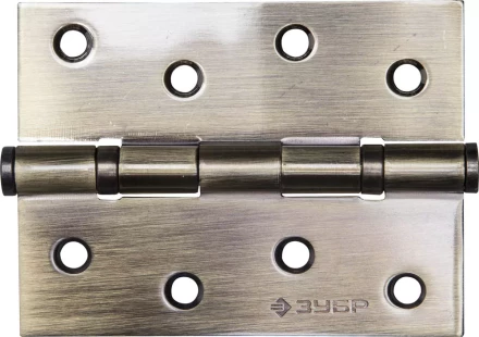 Петля универсальная ЗУБР "ЭКСПЕРТ", 2 подшипника, цвет ст. латунь (AB), с крепежом, 100х75х2,5мм, 2 шт 37601-100-5 купить в Когалыме