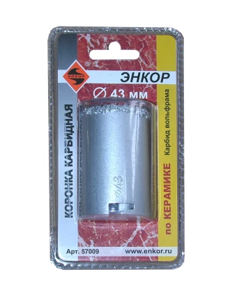 Коронка карбидная по керамике Ф43 мм Энкор 57009 купить в Когалыме