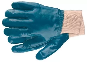 Перчатки рабочие из трикотажа с нитриловым обливом, манжет L СИБРТЕХ 67757 купить в Когалыме