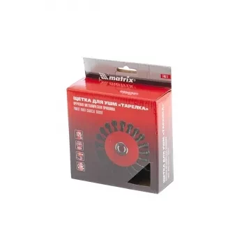 Щетка для УШМ, 125 мм, М14, "тарелка", крученая проволока  0,5 мм  MATRIX 74611 купить в Когалыме