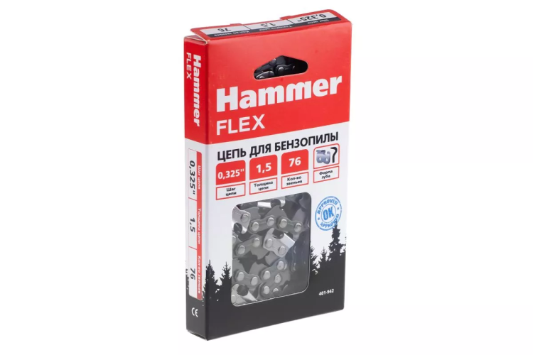 Цепь пильная HAMMER 0,325''-1,5мм-76зв купить в Когалыме