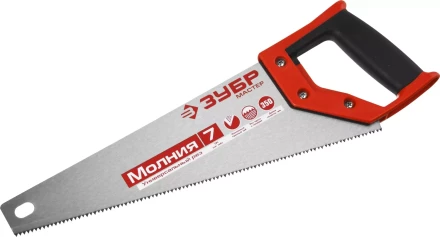 Ножовка универсальная (пила) ЗУБР МОЛНИЯ-7 350 мм, 7 TPI, закалка, рез вдоль и поперек волокон, для средних заготовок, фанеры, ДСП, МДФ 1537-35_z01 купить в Когалыме