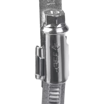 ЗУБР Х-9Н, 16 - 28 мм, накатная лента 9 мм, цинк, 50 шт, червячный хомут (37807-28) купить в Когалыме