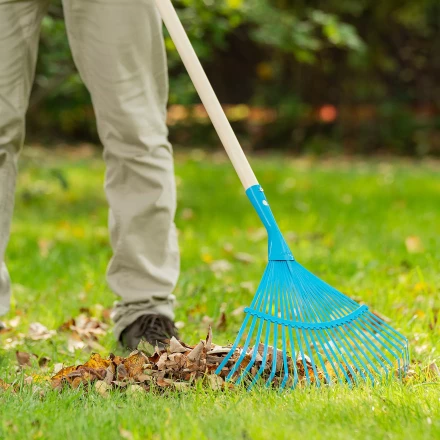 Грабли веерные стальные Palisad, 430 х 1550 мм, 22 плоских зуба, лакированный черенок, Luxe, 617885 купить в Когалыме