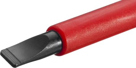 Отвертка KRAFTOOL, высоковольтная, Cr-Mo-V стержень, двухкомпонент. маслобензостойкая рукоятка, SL, 6,5х150мм 250083-6.5-150 купить в Когалыме