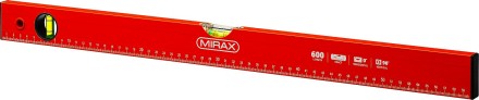 Уровень коробчатый MIRAX, 2 ампулы, крашеный, 600мм 34602-060_z02 купить в Когалыме