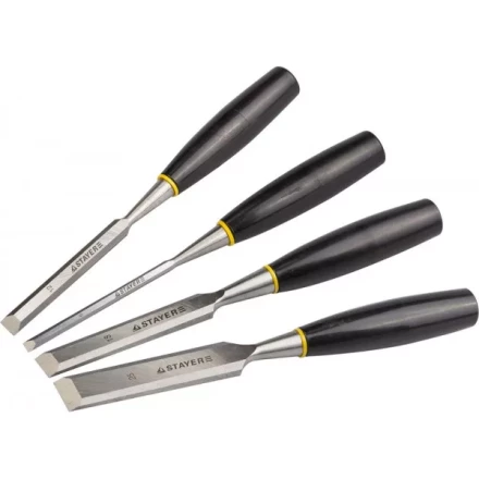 Набор: Стамески плоские с пластмассовой ручкой, 6/12/18/25, 4шт, STAYER 1820-H4 купить в Когалыме