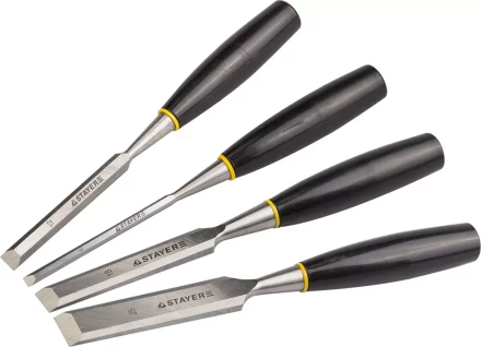 Набор: Стамески плоские с пластмассовой ручкой, 6/12/18/25, 4шт, STAYER 1820-H4 купить в Когалыме
