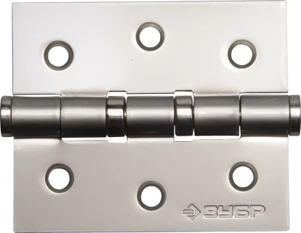 Петля универсальная ЗУБР "ЭКСПЕРТ", 2 подшипника, цвет мат. никель (PN), с крепежом, 75х63х2,5мм, 2 шт 37601-075-4 купить в Когалыме