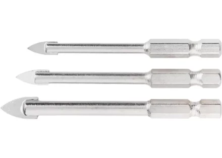 Набор сверл по керамической плитке 5 - 6 - 8мм шестигранный хвостовик MATRIX 72825 купить в Когалыме