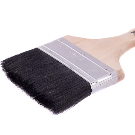 Кисть плоская натуральная черная щетина деревянная ручка размер 4 Mtx 82643 купить в Когалыме