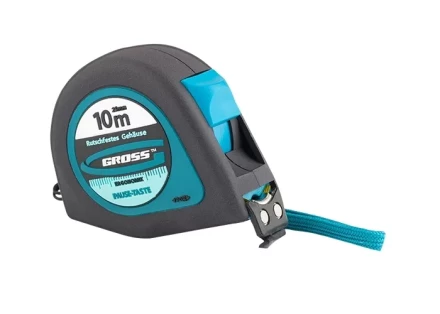 Рулетка "Ergonomisch",10 м x 25 мм, магнитный обрезиненный зацеп  GROSS 31105 купить в Когалыме