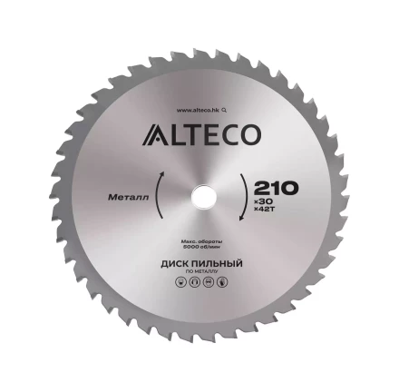 Диск пильный по металлу ALTECO 210x30x42T 83052 купить в Когалыме