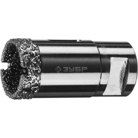 Алмазная коронка ЗУБР "ПРОФЕССИОНАЛ" универсальная для УШМ, сухое сверление, алмазы на вакуумной пайке,  посадка М14, d=29мм 29865-29 купить в Когалыме